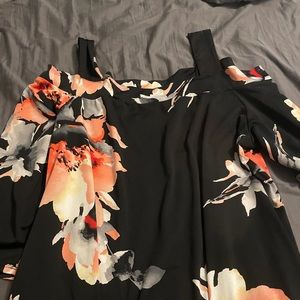 Floral cold shoulder